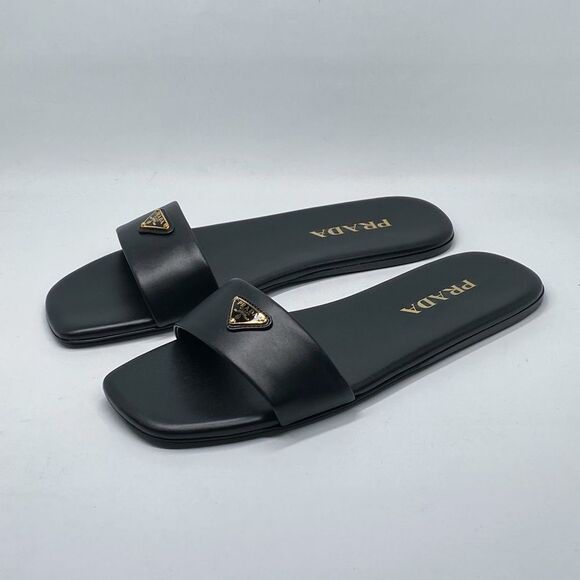 Prada Triangle Logo Slide Sandal size 39 - Picture 2 of 12